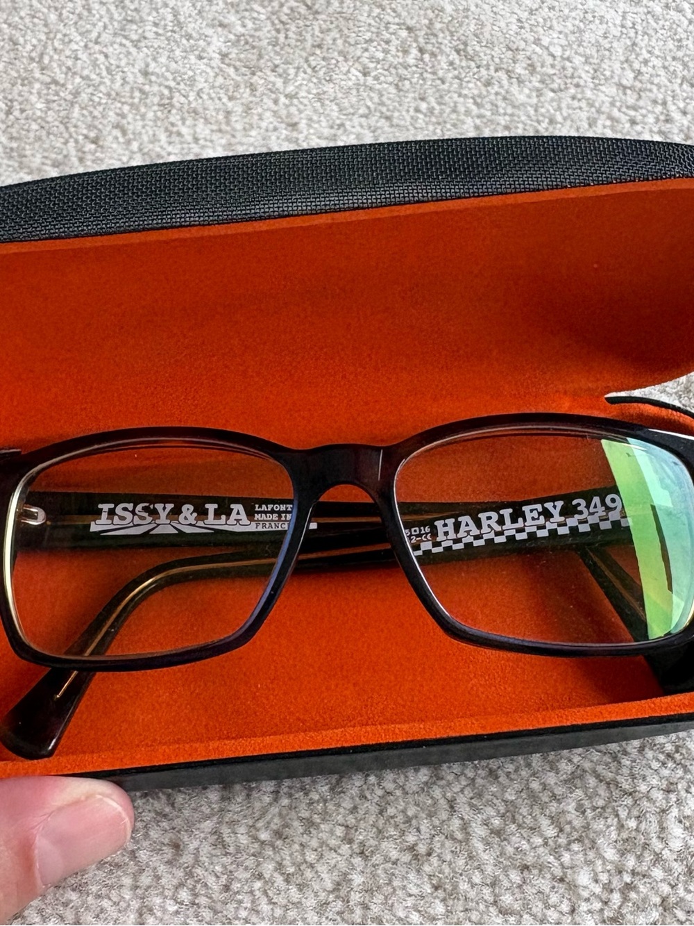 Women’s Lafont ISSY & LA Rectangular Eyeglass Frames w Blue Highlights